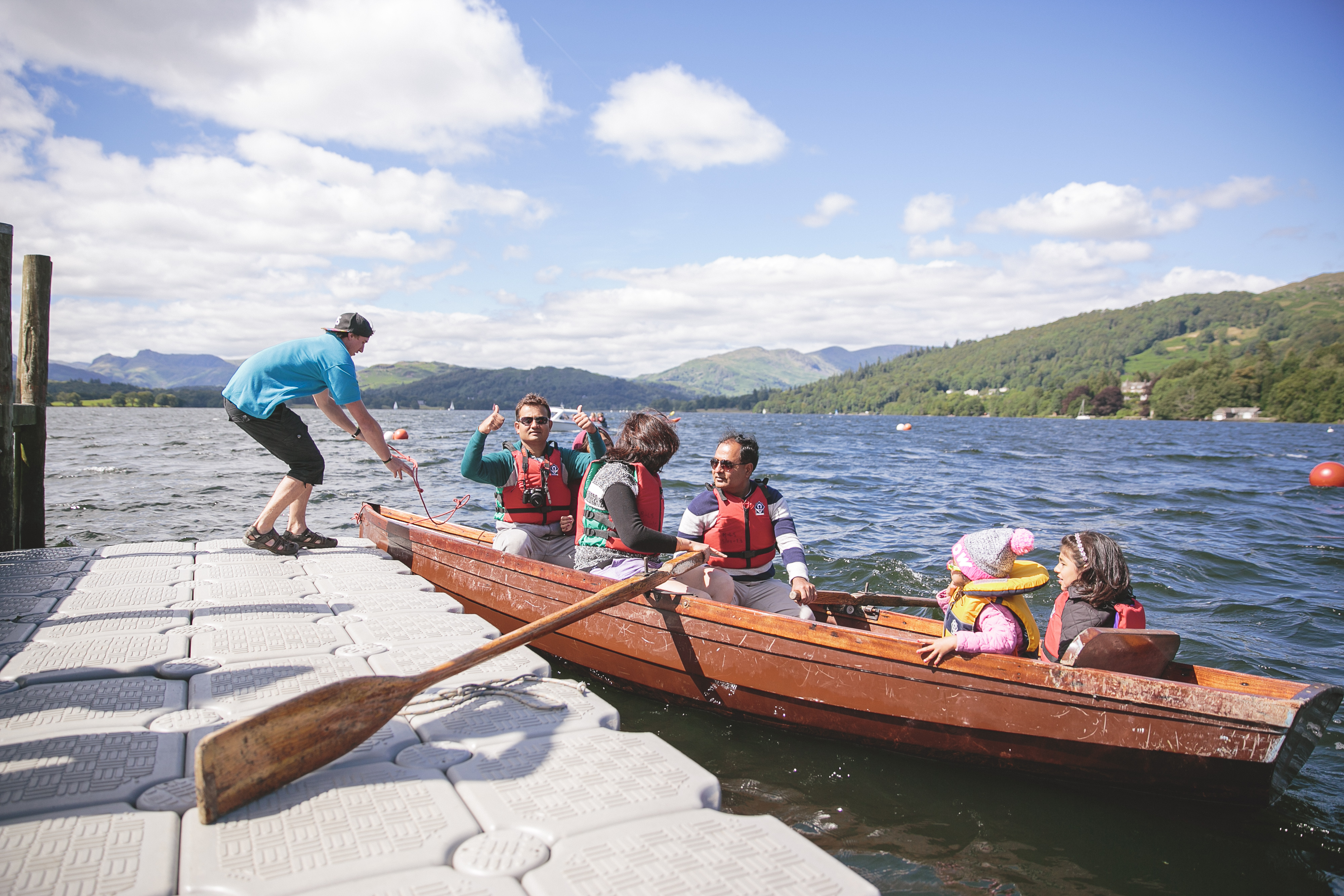 Rowing boat hire on Windermere Brockhole